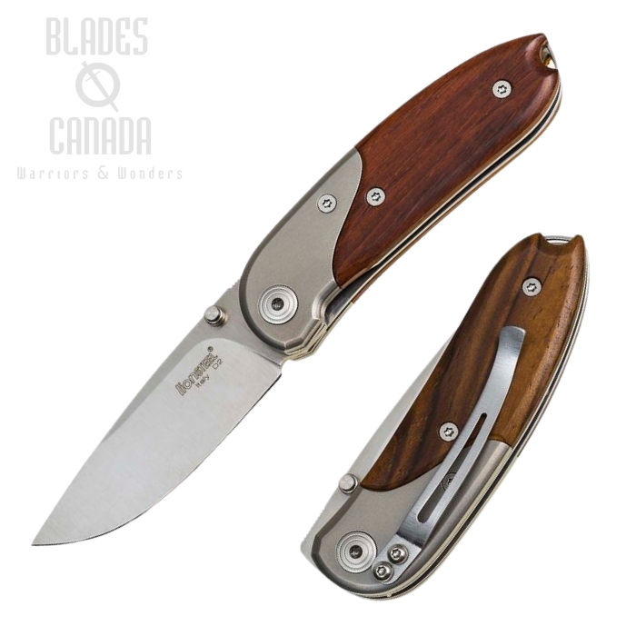 Lion Steel 8200 ST Mini Folding Knife, D2 Steel, Santos Mahagony
